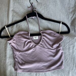 Aritzia Sunday Best Lilac Halter Top